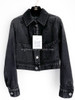 CHANEL 21P Logo Embossed Denim Jacket 36 *New