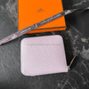 HERMES Silk'in Compact Wallet Mauve Pale/ Rose Darling/ Vert Vertigo *New HERMES Silk'in Compact Wallet Mauve Pale/ Rose Darling/ Vert Vertigo *New