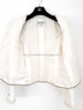 CHANEL 21A Metiers d'Art CC Embossed Jacket FR 38 Ecru