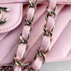 CHANEL 21S Pink Caviar Chevron Small Classic Flap GHW *New
