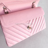 CHANEL 21S Pink Caviar Chevron Small Classic Flap GHW *New