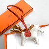 HERMES Rodeo PM Charm Craie/ Sesame/ Cornaline