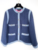 CHANEL 20P Denim Jacket CC Buttons 38