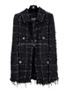 CHANEL 22C Black/White Tweed Jacket 38 *New