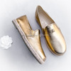CHANEL Gold CC Espadrilles 36 *New