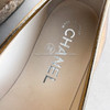 CHANEL Gold CC Espadrilles 36 *New