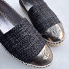 CHANEL Iridescent Tweed & Leather CC Espadrilles 36 *New