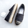 CHANEL Iridescent Tweed & Leather CC Espadrilles 36 *New