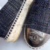 CHANEL Iridescent Tweed & Leather CC Espadrilles 36 *New