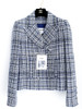 CHANEL 20P Tweed Jacket 34 Blue/ White *New