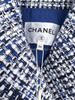CHANEL 20P Tweed Jacket 34 Blue/ White *New
