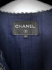 CHANEL 18P Fantasy Tweed Fringed Jacket 40 Blue