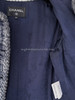 CHANEL 18P Fantasy Tweed Fringed Jacket 40 Blue