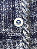 CHANEL 18P Fantasy Tweed Fringed Jacket 40 Blue