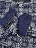 CHANEL 18P Fantasy Tweed Fringed Jacket 40 Blue