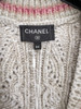 CHANEL 22B Embroidered Knit Vest 34 Beige/ Pink *New