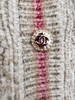 CHANEL 22B Embroidered Knit Vest 34 Beige/ Pink *New