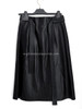 DIOR Wrap Leather Skirt CD Buckle 38 *New
