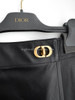 DIOR Wrap Leather Skirt CD Buckle 38 *New