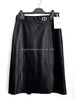 DIOR Wrap Leather Skirt CD Buckle 38 *New