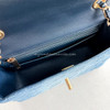 CHANEL 24S Blue Ombre Denim Mini Rectangular Flap GHW
