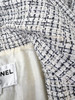 CHANEL 19C Fantasy Tweed Jacket 40 Ecru/ White/ Blue
