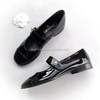 CHANEL Black Patent Mary Janes CC Turnlock 38 *New