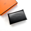 HERMES Calvi Card Holder Box Calf Noir *New