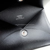 HERMES Calvi Card Holder Box Calf Noir *New