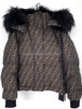 FENDI FF Logo Puffer Jacket/ Coat Fox Fur Trim *New