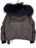 FENDI FF Logo Puffer Jacket/ Coat Fox Fur Trim *New