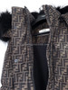 FENDI FF Logo Puffer Jacket/ Coat Fox Fur Trim *New