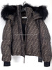FENDI FF Logo Puffer Jacket/ Coat Fox Fur Trim *New