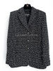 CHANEL 23P Tweed Blazer Jacket 38