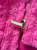 CHANEL 19K Pink Tweed Bomber Jacket 38