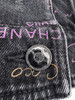 CHANEL 22P Denim Jacket 36 Black/ Multicolor *New