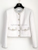 CHANEL 25A Metiers d'Art Paris-Shanghai Little White Jacket 38