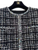 CHANEL 19S Short Sleeve Tweed Jacket Gripoix Buttons 38