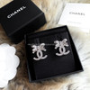 CHANEL 23S Crystal Bow CC Earrings *New