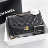 CHANEL Black Lambskin Medium Diana Flap Bag GHW #343xxxx