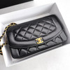 CHANEL Black Lambskin Medium Diana Flap Bag GHW #343xxxx