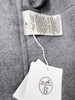 HERMES Cashmere Jacket 34 Gris Crayon