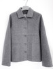 HERMES Cashmere Jacket 34 Gris Crayon