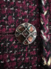 CHANEL 22A Metiers d'Art Burgundy Tweed Jacket 36