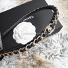 CHANEL Interlaced Chain & Leather CC Headband