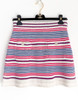 CHANEL 19C Striped Knit Skirt CC Buttons 38