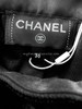 CHANEL 22B Logo Velvet Pleated Skirt 36 *New