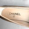 CHANEL Two Tone Pointed Toe Ballet Flat Gold/ Black 39.5 *New