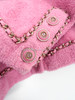 CHANEL 20C Chain Embellished Cardigan Pink 36