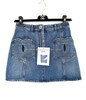 CHANEL 24P Denim Mini Skirt CC Heart Pockets 34 *New
